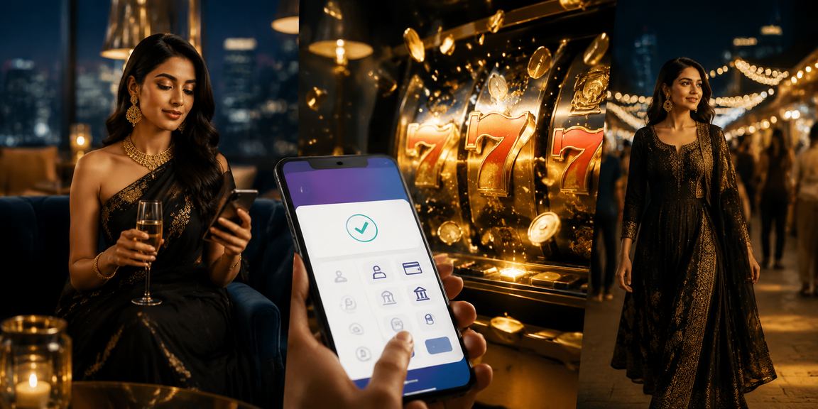 Vibrant night slot game scene in Delhi market